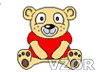medvídek, Láska - Animace na mobil - Ikonka